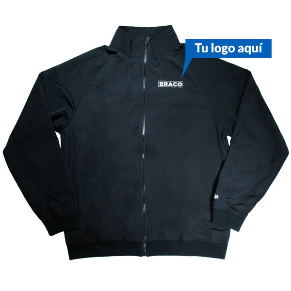 Track Jacket negra marca New Era - Personalizable